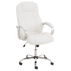Fauteuil de bureau BIG Apoll en cuir artificiel V2 blanc