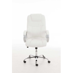 Fauteuil de bureau BIG Apoll en cuir artificiel V2 blanc