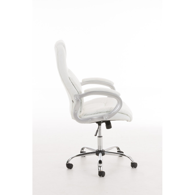 Fauteuil de bureau BIG Apoll en cuir artificiel V2 blanc