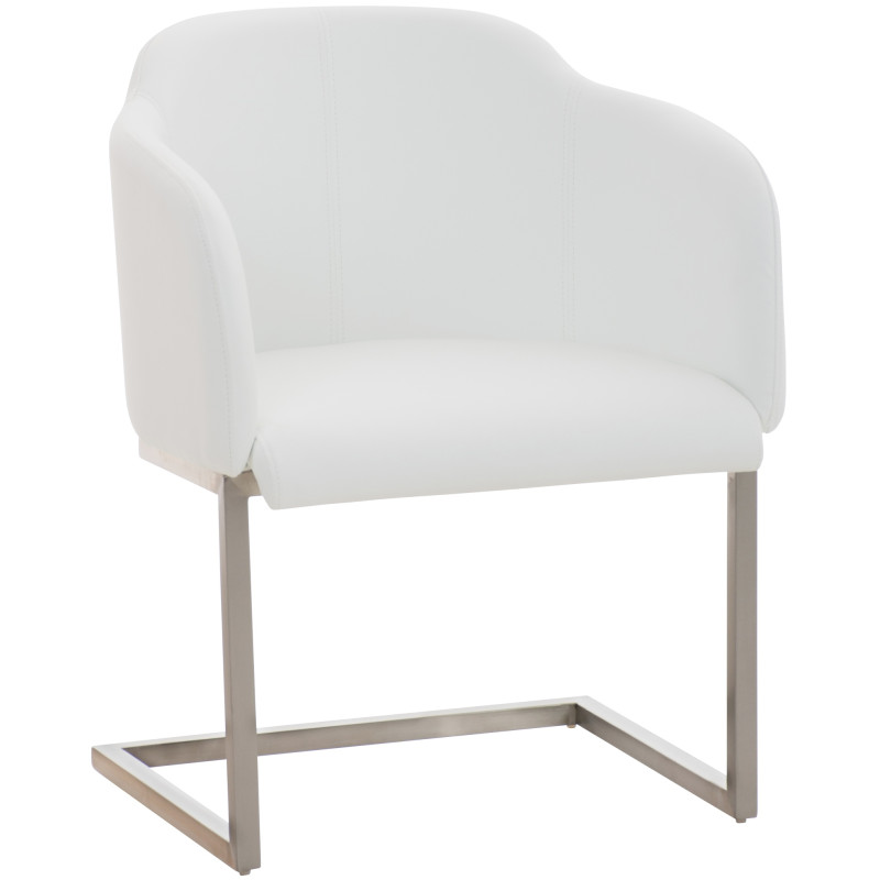 Chaise visiteur Magnus blanc