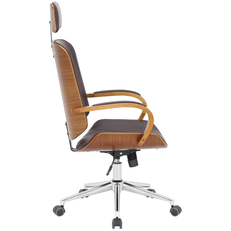 Fauteuil de bureau Dayton noyer/marron