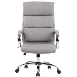 Fauteuil de bureau Bradford en tissu gris