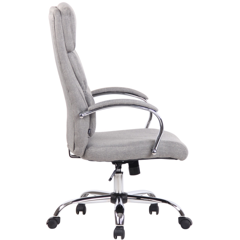 Fauteuil de bureau Bradford en tissu gris
