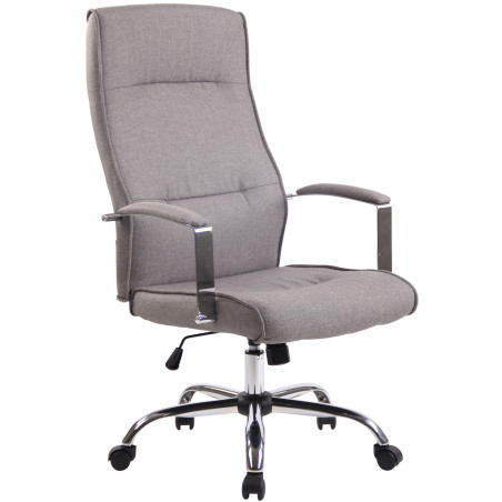 Fauteuil de bureau Portland en tissu gris