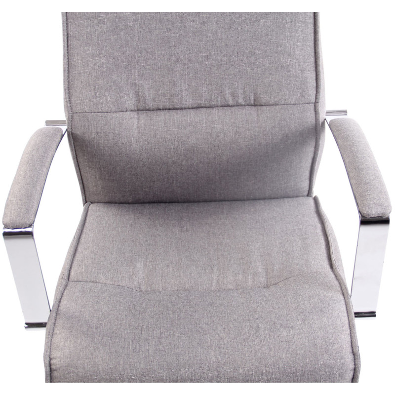 Fauteuil de bureau Portland en tissu gris