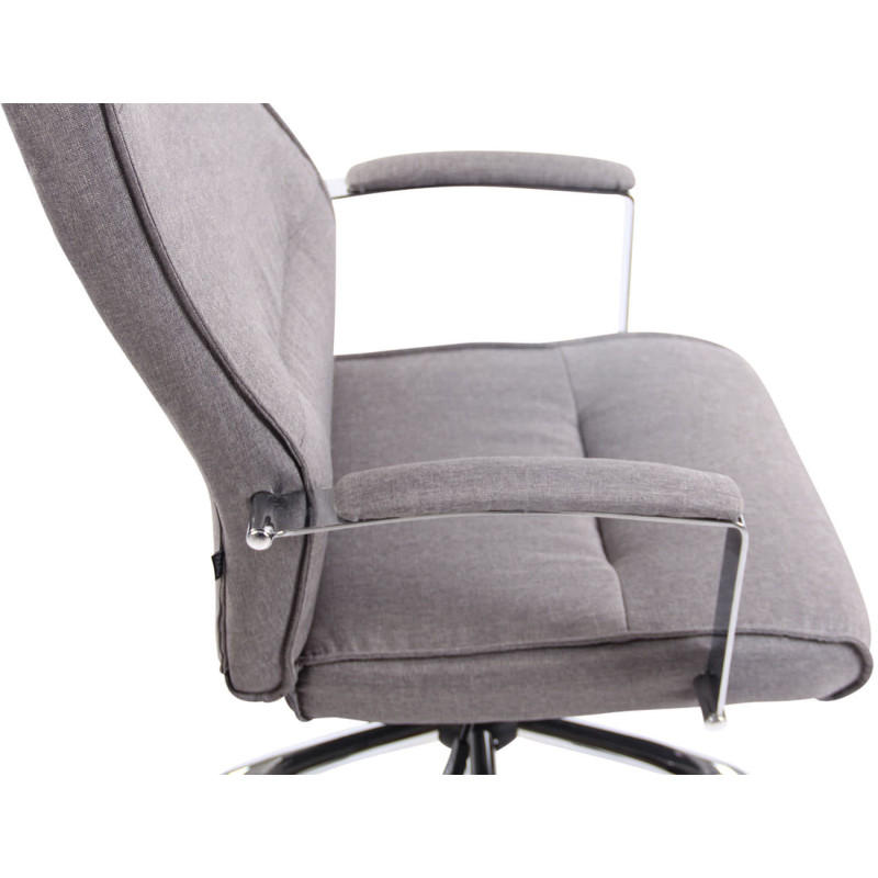 Fauteuil de bureau Portland en tissu gris