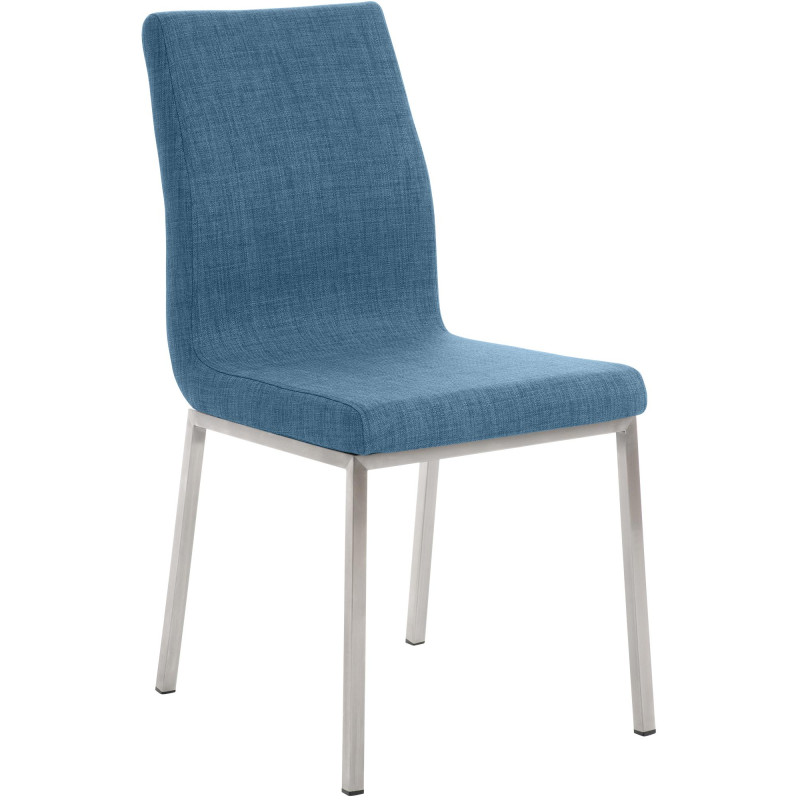 Chaise de salle à manger Colmar TISSU bleu