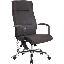 Fauteuil de bureau Portland en tissu avec fonction massage, gris fonc?