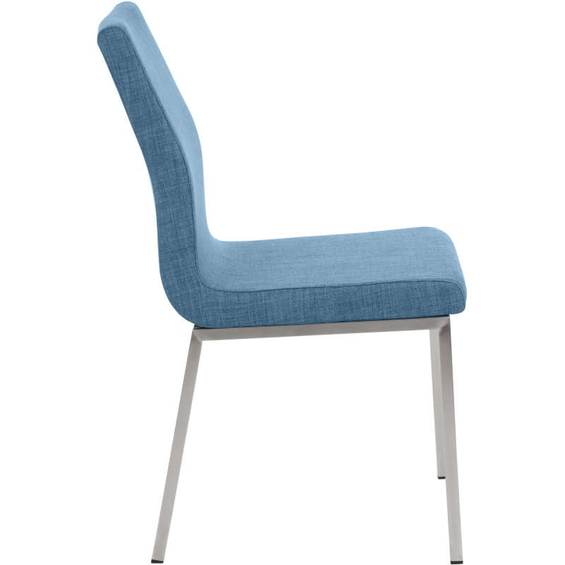 Chaise de salle à manger Colmar TISSU bleu
