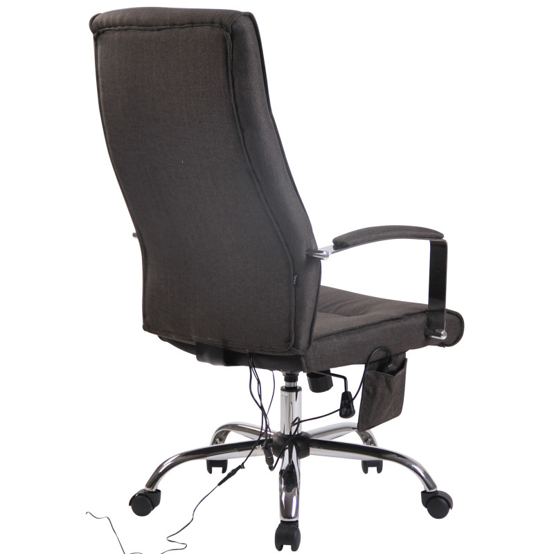 Tissu pour Fauteuil de bureau Portland avec fonction massage gris foncé