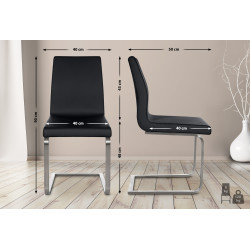 Chaise de salle à manger Belfort noir