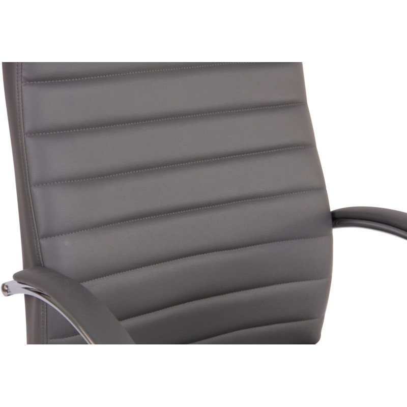 Fauteuil de bureau Valais en similicuir avec fonction massage, gris