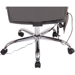 Fauteuil de bureau Valais en similicuir avec fonction massage, gris