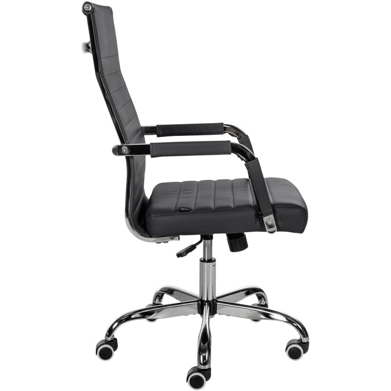 Fauteuil de bureau Amadora, similicuir noir