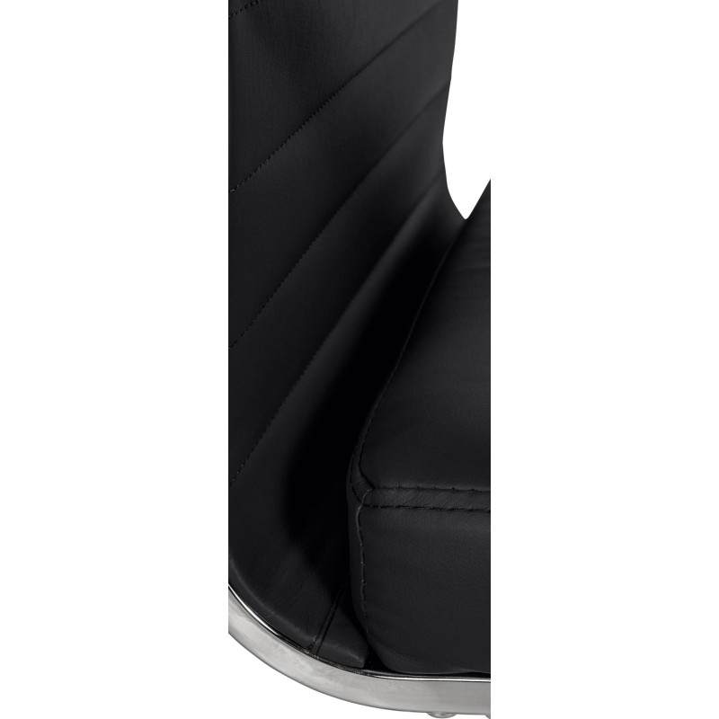 Silla De Oficina Amadora en polipiel o tela Negro,Simil cuero