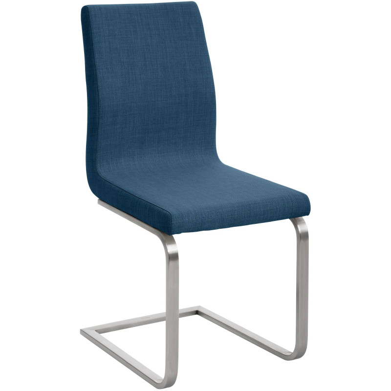 Chaise de salle à manger Belfort TISSU bleu