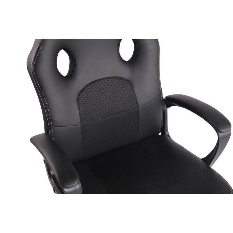 Sedia Gaming Elbing In Similpelle nero/nero