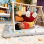 DISNEY BABY Tapis d'éveil Winnie l'Ourson, Arche de jeu pliable en bois, Jouets multisensoriels, Coussin de support position pla