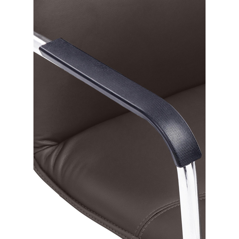 Chaise visiteur Seattle brun
