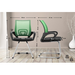 Chaise visiteur Eureka vert