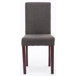 Chaise de salle à manger Ina en tissu cappuccino gris foncé