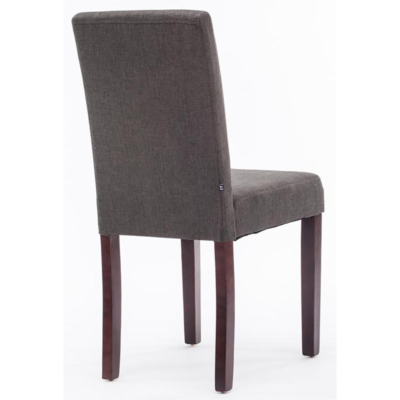 Chaise de salle à manger Ina en tissu cappuccino gris foncé