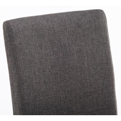 Chaise de salle à manger Ina en tissu cappuccino gris foncé