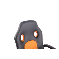 Fauteuil de bureau Elbing noir/orange