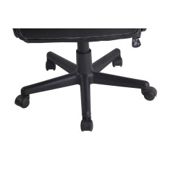 Fauteuil de bureau Elbing noir/orange