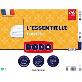 DODO Couette Tempérée - L'ESSENTIELLE - 220x240cm - 100% Polyester VOLUPT'AIR 250gr/m²