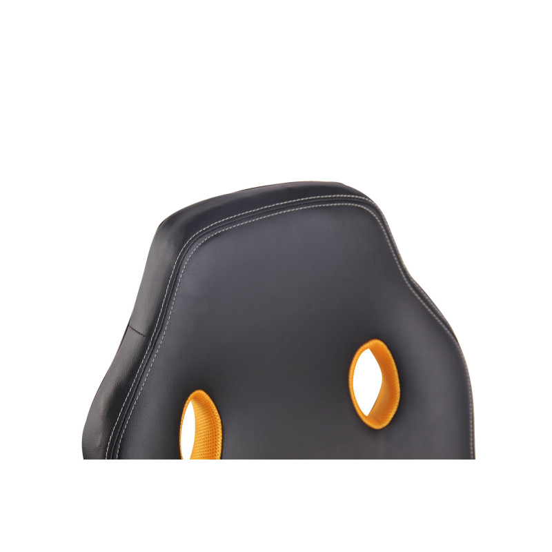 Fauteuil de bureau Elbing noir/jaune