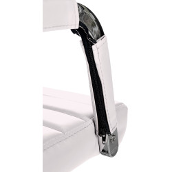 Fauteuil de bureau Amadora, similicuir blanc