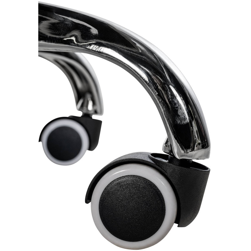 Fauteuil de bureau Amadora, similicuir blanc