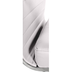 Fauteuil de bureau Amadora, similicuir blanc