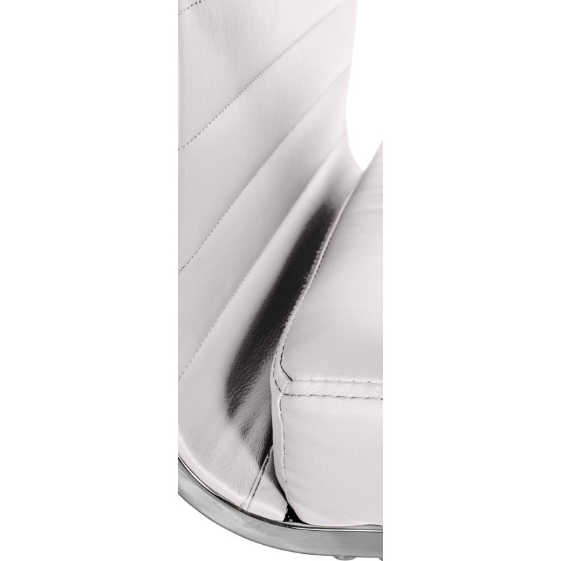 Fauteuil de bureau Amadora, similicuir blanc