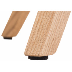 Chaise Pegleg tissu Carré naturel bleu
