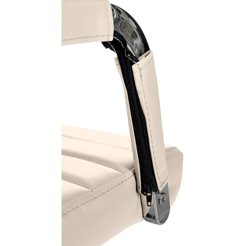 Fauteuil de bureau Amadora, similicuir crème