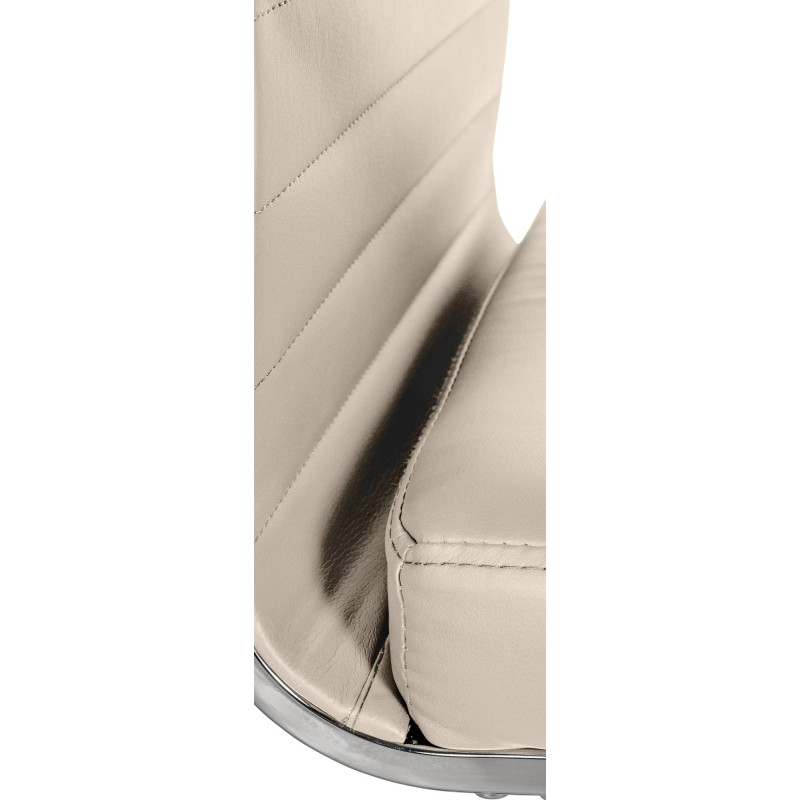 Fauteuil de bureau Amadora, similicuir crème