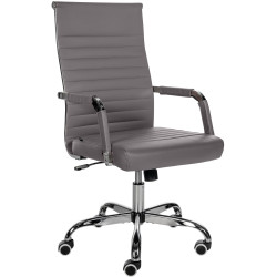 Fauteuil de bureau Amadora similicuir gris