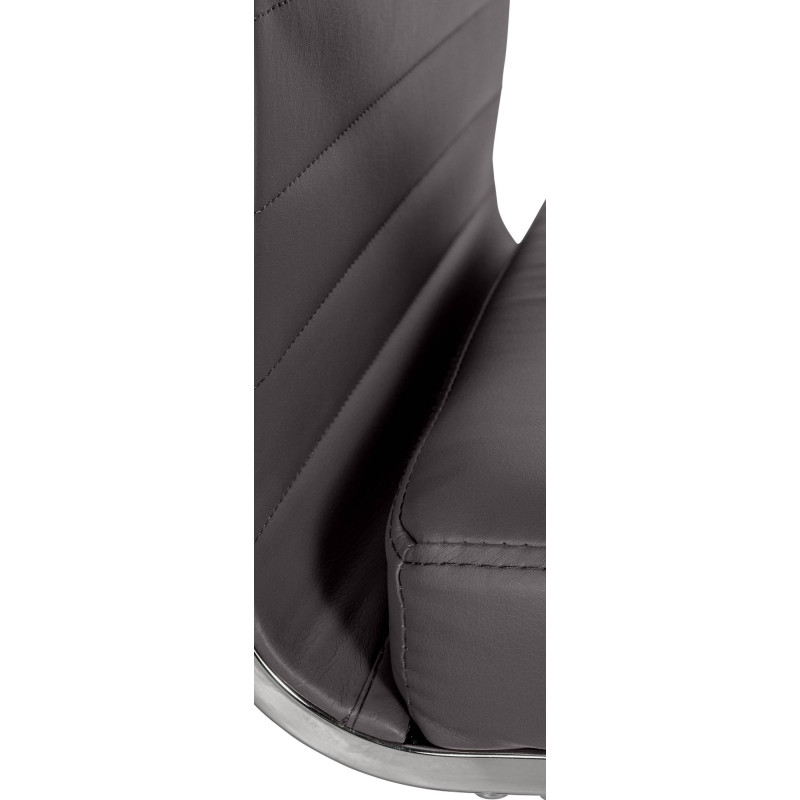 Fauteuil de bureau Amadora similicuir gris