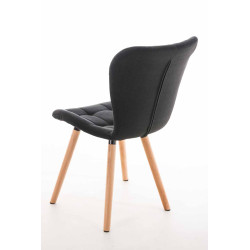 Chaise Elda tissu naturel noir