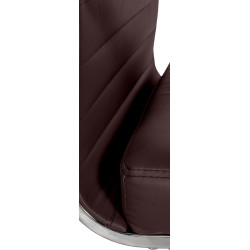 Fauteuil de bureau Amadora, simili cuir marron