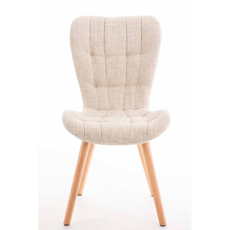 Chaise Elda tissu naturel crème