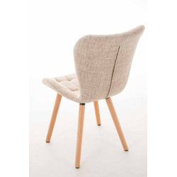 Chaise Elda tissu naturel crème