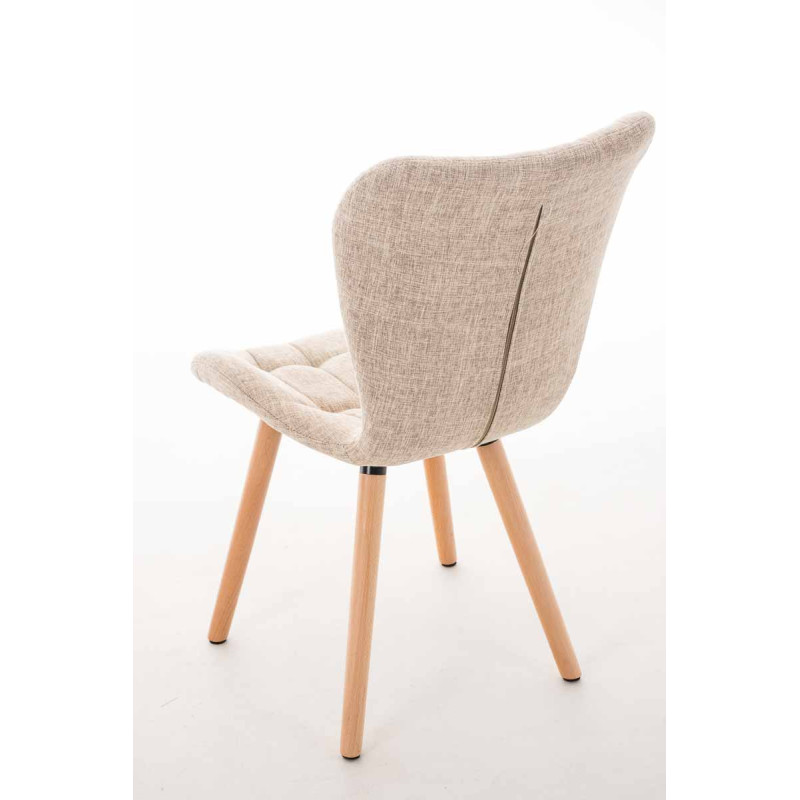 Chaise Elda tissu naturel crème