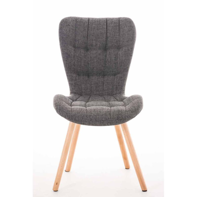 Chaise Elda tissu naturel gris clair