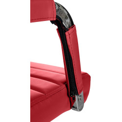 Fauteuil de bureau Amadora, similicuir rouge