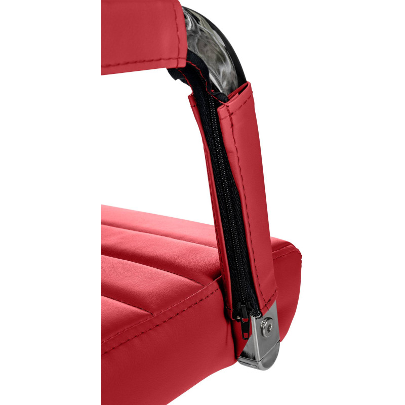 Silla De Oficina Amadora en polipiel o tela Rojo,Simil cuero