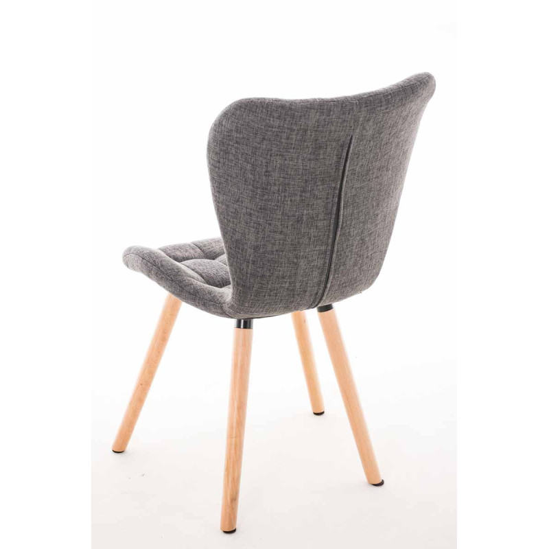 Chaise Elda tissu naturel gris clair