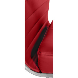 Fauteuil de bureau Amadora, similicuir rouge